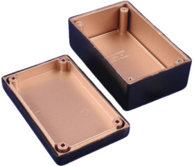 ABS enclosure, (L x W x H) 81 x 56 x 28 mm, black (RAL 9005), IP54, 1594RBBK