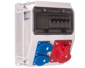 Rozdzielnica budowlana 9 modułów LUBLIN 16/4 2xGS 230V IP54 90350741W