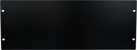 Blind plate, aluminum, (H) 178 mm, 4 U, black, PBPA19007BK