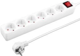 Listwa antyprzepiÄciowa 6 gniazd 1,5m biaĹa
