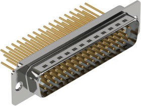 D-Sub plug, 50 pole, standard, equipped, straight, wire-wrap, 09670505607
