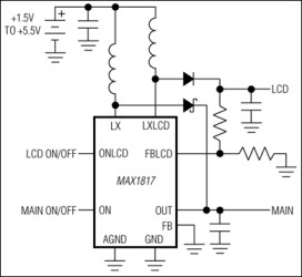 Compact, High-Efficiency, Dual-Output, Step-Up DC-DC Converter