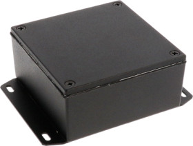 Aluminum die cast enclosure, (L x W x H) 92 x 92 x 42 mm, black (RAL 9005), IP65, 1590WYFBK