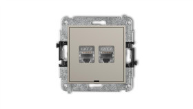 Icon Mechanizm Gniazda Komputerowego Podwójnego 2Xrj45, Kat. 7, Ekranowany,...