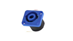 Speakon 4 polig chassis soldeer blauw