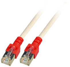 Crossover patch cable, crossover, RJ45 plug, straight to RJ45 plug, straight, Cat 5e, SF/UTP, PVC, 2 m, gray, K5450.2