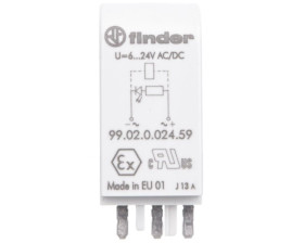 Moduł sygnalizacyjny LED zielony 6-24V AC/DC 99.02.0.024.59