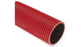 Rura Osłonowa Czerwona Karbowana Do Ziemi 450N Hdpe Fi 160/135 Dwuwarstwowa...