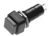 MS1216-C Przełącznik typu push on (czarny) bistabilny, otwór M12