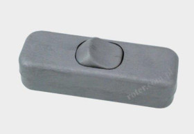 Przełącznik przelotowy duży srebrny 3A 250V