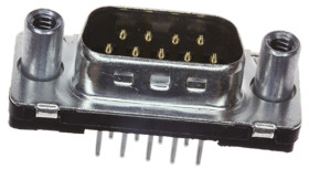 Złącze D-Sub 9-pinowe Męski Proste Przewlekany raster 2.743mm Cyna na niklu