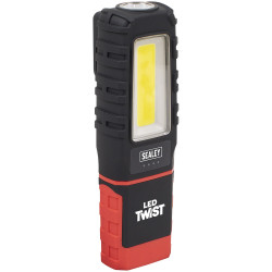 Sealey LED601 LED Twist Rechargeable Inspection Light 5W COB &amp; 1W SMD