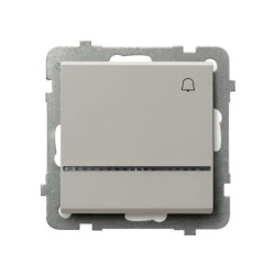 SONATA Łącznik zwierny dzwonek z podświetleniem niebieskim kaszmir ŁP-6RS/m/82