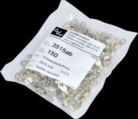 3515AB Pressed cable lugs, copper tinned, M3, 1.5-2.5 mm², 150 pcs.