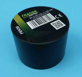 TAŚMA BLACK TRACON PVC 0,12x50mm x 20mb