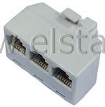 Złącze telef. WT-3xGN 4pin (203-4C) białe