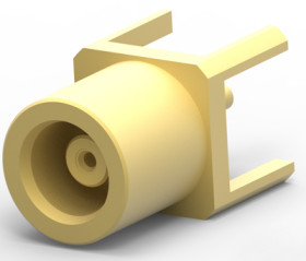 MCX panel socket 50 Ω, solder connection, straight, 1-1337581-0