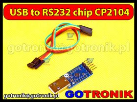 Konwerter USB - UART TTL układ CP2104 Silabs