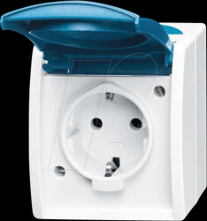20 EW-53 Earthed contact outlet with hinged cover