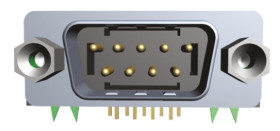 Złącze D-Sub 25-pinowe Męski Kąt Proste Przewlekany raster 2.77mm Złoto