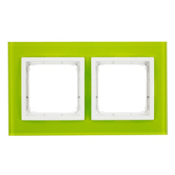 Ramka podwójna szklana limonkowy sorbet DRN2/90 Kontakt Simon54 Nature