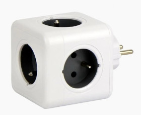 AURA line CUBE kostka rozgałęźnik rozdzielacz 5 gniazd 3680W