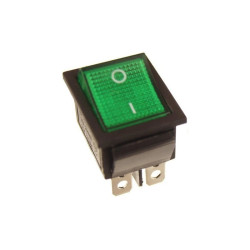 Przełącznik KCD7 ziel. 230V 15A 6 PIN ON/OFF Kołysk. podśw.