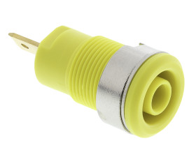 Gniazdo bananowe Żeński Wypustka typ Gniazdo bananowe Żółty 24A Staubli rozmiar 4 mm