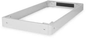 Base, sheet steel, (L x W x H) 1200 x 600 x 100 mm, gray, for Unique &amp; Dynamic Basic network cabinets, DN-19 PLINTH-6/12-N1