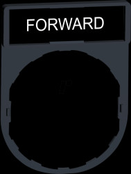 ZBY2305 Legend holder 30x40 mm, for Ø 22-mm devices, with FORWARD sign