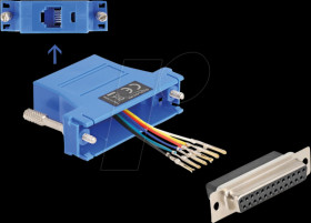 67100 Adapter D-Sub 25 Pin jack > RJ12 jack Mounting kit, blue