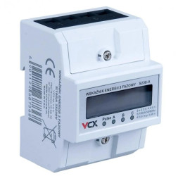 Licznik Prądu Energii Elektrycznej Trójfazowy 3F 230V 100A VCX