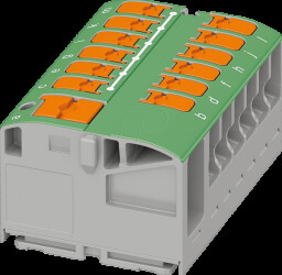 1019611 PTVFIX distributor block, 6/12x2.5, green