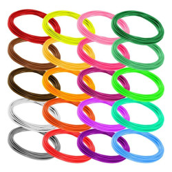 Filament, wkład do długopisu 3D Zestaw 20 kolorów po 5m