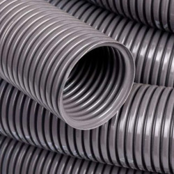 Rura karbowana 750N do zalewania betonem samogasnąca szara z pilotem i smarowaniem fi 16/11 ECICTA16T /100m/