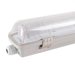 Oprawa hermetyczna pod tuby LED 1x60cm Szara IP65 ABS + PS 66,9x6,9x8,3cm VO2813