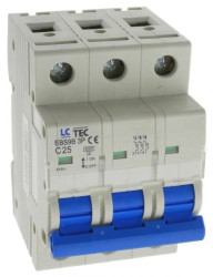 Wyłącznik instalacyjny nadprądowy nadmiarowoprądowy 3P 3M C 25A 6kA 490457 EBS9B