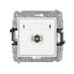 MINI biały MGF-1 Gniazdo poj. typu F (SAT) KARLIK