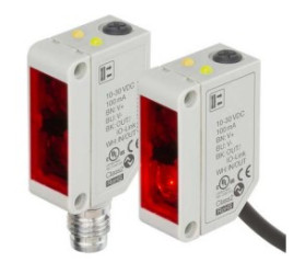 Czujniki fotoelektryczne Polaryzacja retrorefleksyjna w obudowie prostokątnej RS PRO NPN/PNP zakres 1 m Podczerwień