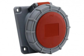 Gniazdo siłowe tablicowe skośne 16A 5p /FE/ IP67
