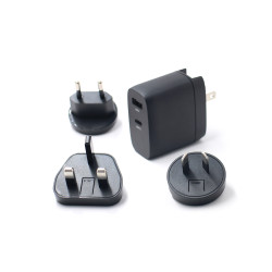 Zasilacz wtyczkowy Uwy 5→20V dc Iwy 1.75→3A USB typ A, USB typ C 36 W PD + QC Multihead PSU typ wtyczki: Wymienny 2