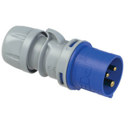 pieceE 172500009 CEE CARA Plug 16A 3-Pin 230V with Short Grommet