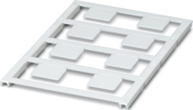 PA device marker, (L x W) 15 x 17 mm, white, sheet with 8 pcs, 0827885