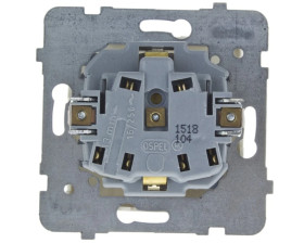 KARO Gniazdo pojedyncze z/u Schuko ecru perłowy GP-1SS/m/42