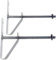 Wieszak na opony, Długość: 170 mm, montaż na ścianie, para