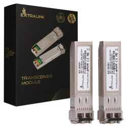 Moduł SFP+ 10Gbps, 850nm, 300m, multi mode Extralink SFP+ 10G 2-pack
