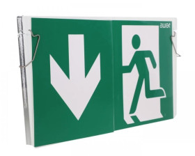 Plexa EXIT M + sprzężyny mocujące +piktogram, ETE/PLX/PU31/41