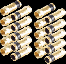 BS15-300914 10x gold F compression plugs for cable 7.2 mm