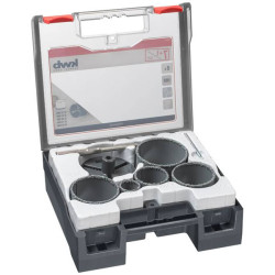 kwb 499505 Hole Saw set 8-piece hard Metal for masonry and tiles