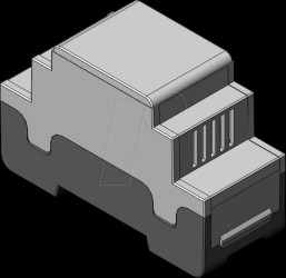 449-320-50 apraRail DB 2 modules, ventilated, closed